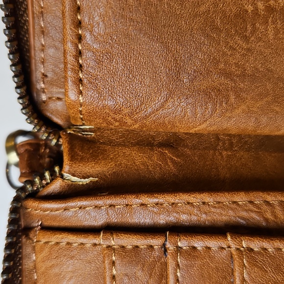 Vegan Leather Braided Brown Wristlet/Wallet Altar'd State - Picture 10 of 10